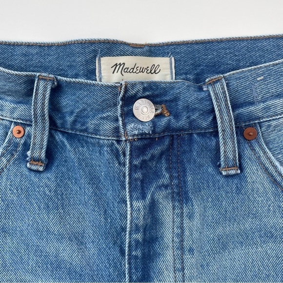 Madewell Women's Relaxed Denim Shorts in Homecrest Wash: Ripped Edition Size 30 - Picture 4 of 11
